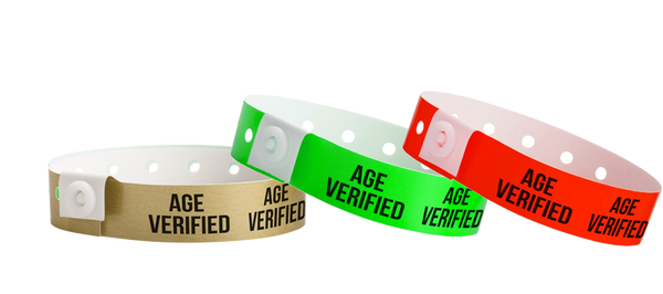 Plastic Wristbands Age Verified
