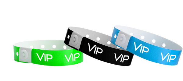 Plastic Wristbands White VIP