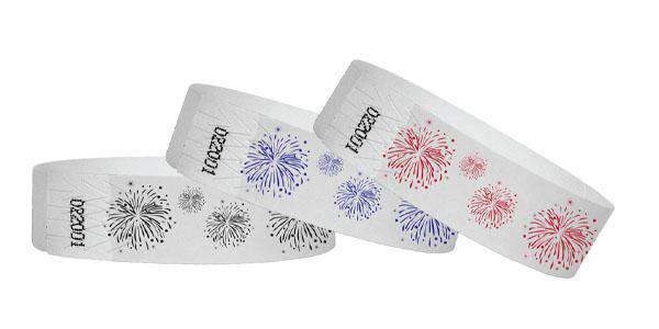 3/4 Tyvek Wristband Firework Style