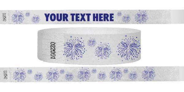 3/4 Tyvek Wristband Firework Style