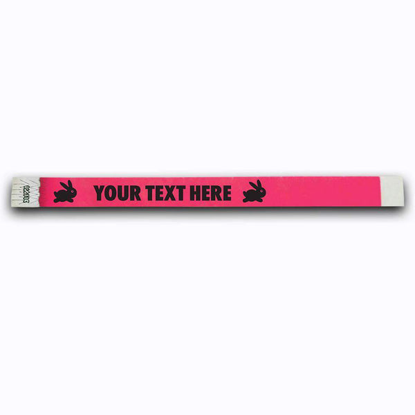 3/4 Easter Bunny  Tyvek Wristbands