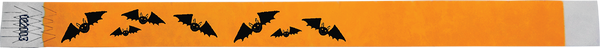 3/4 Tyvek Wristband Halloween/Bats 500 box