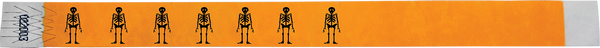 3/4 Tyvek Wristband Halloween/Skeleton